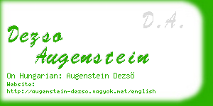dezso augenstein business card