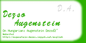 dezso augenstein business card